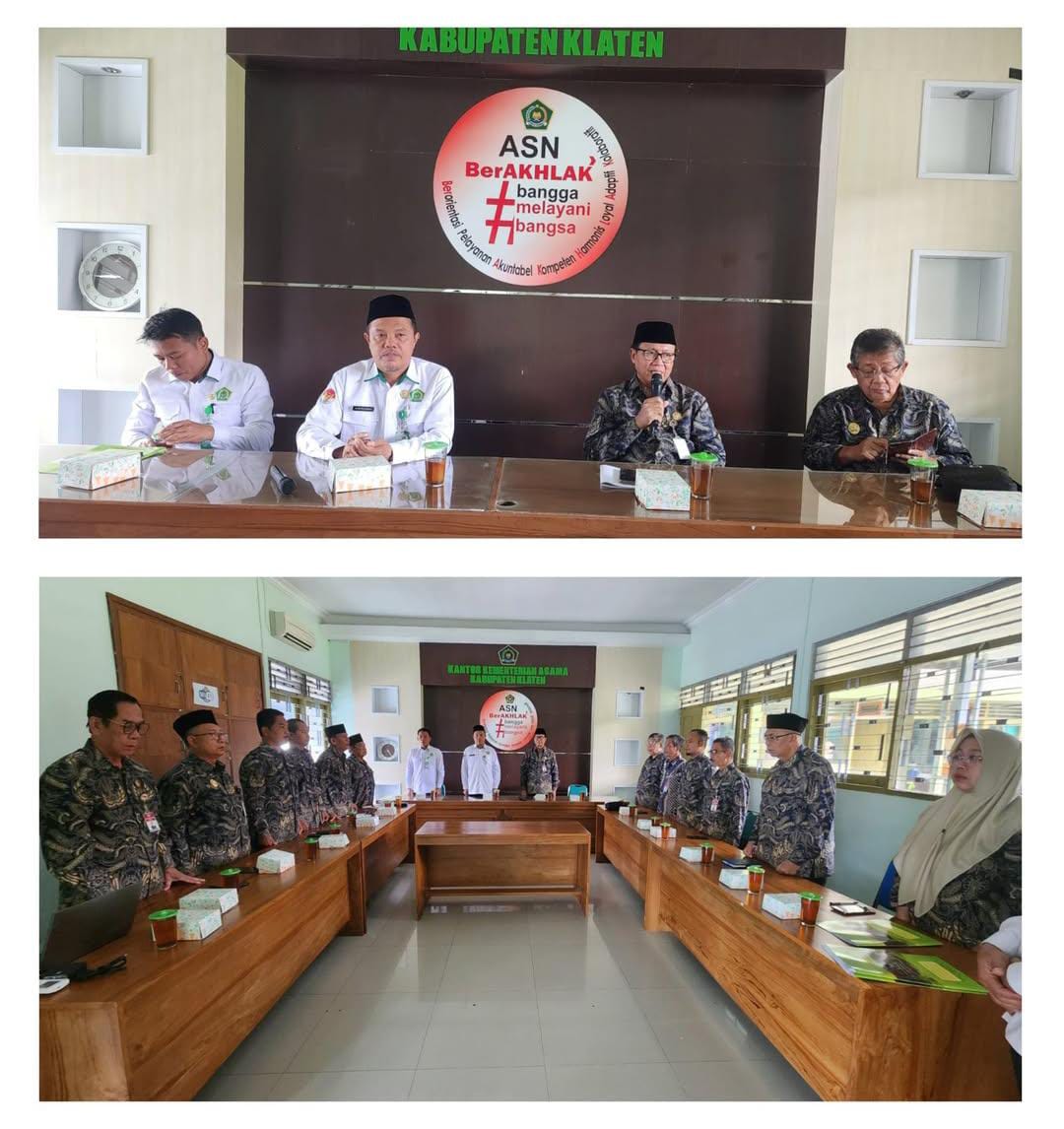 Penandatanganan Naskah Kerja Sama Pengelolaan BOP Forum Kerukunan Umat Beragama ( FKUB ) dengan Kantor Kementerian Agama Kabupaten Klaten 2025