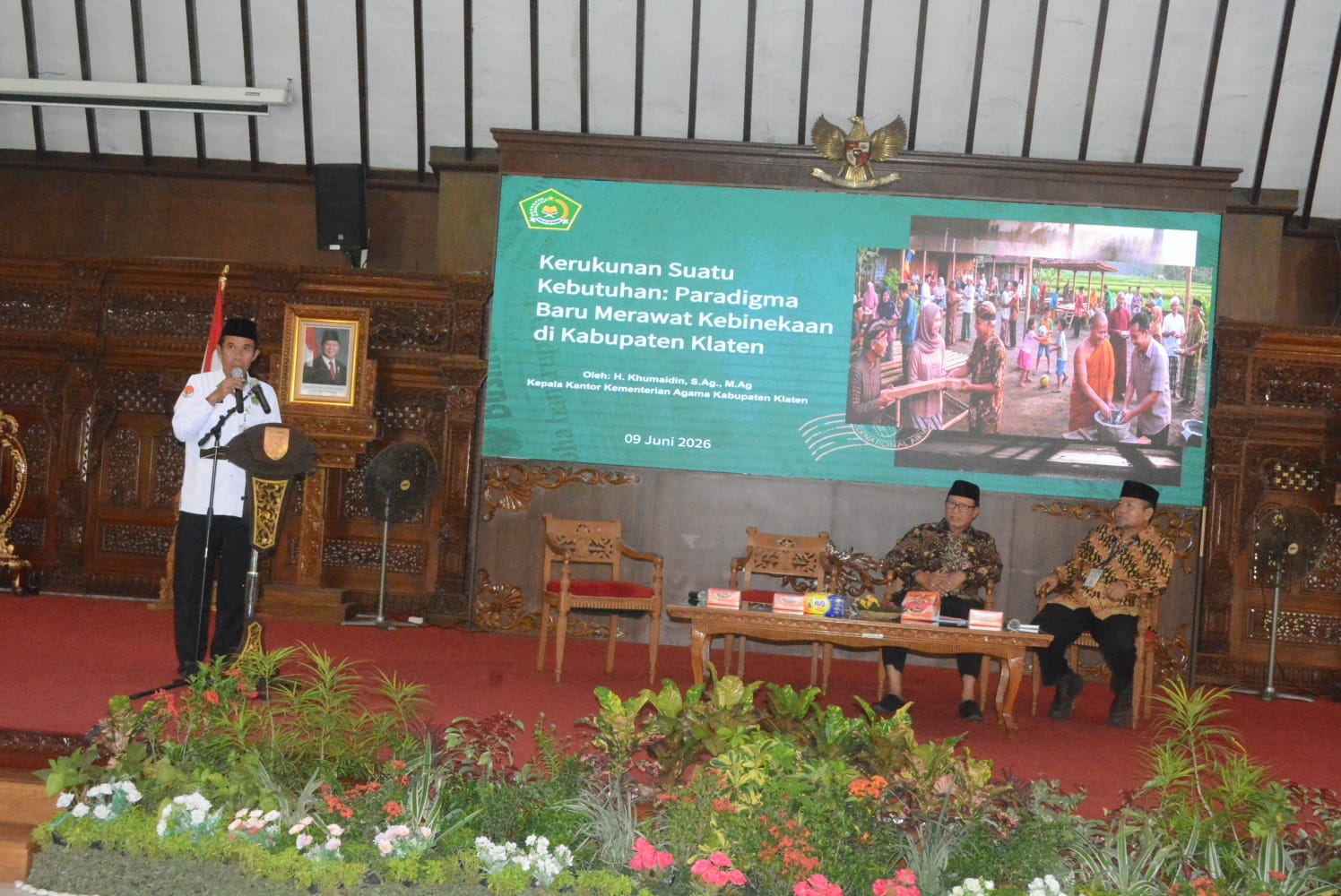 Kakan Kemenag Klaten:Kerukunan Adalah Kebutuhan, Bukan Pilihan. Paradigma Baru Rawat Kebhinekaan